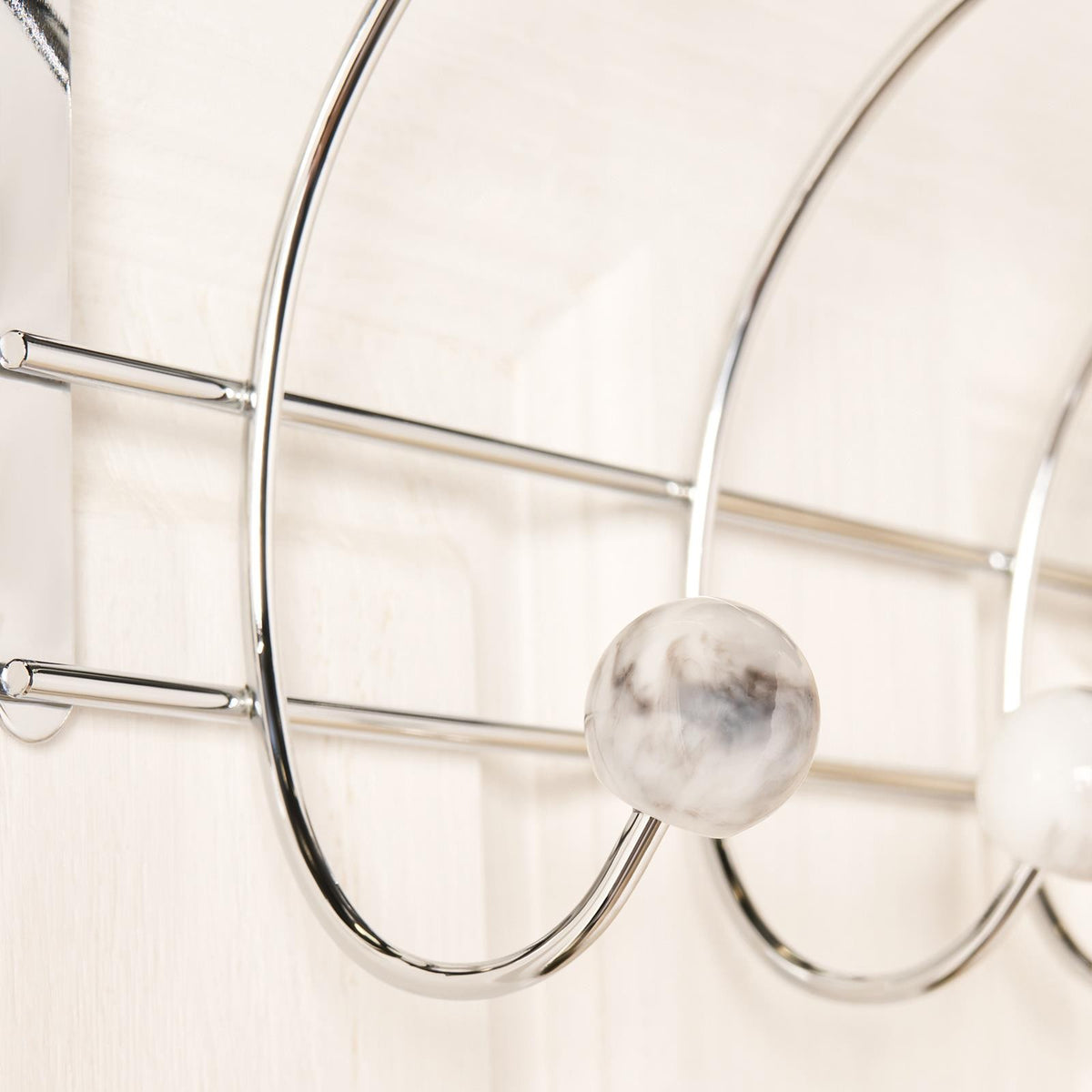 OHS Marble Over-the-Door Hook Hanger Heavy Duty Coats Towel Rack