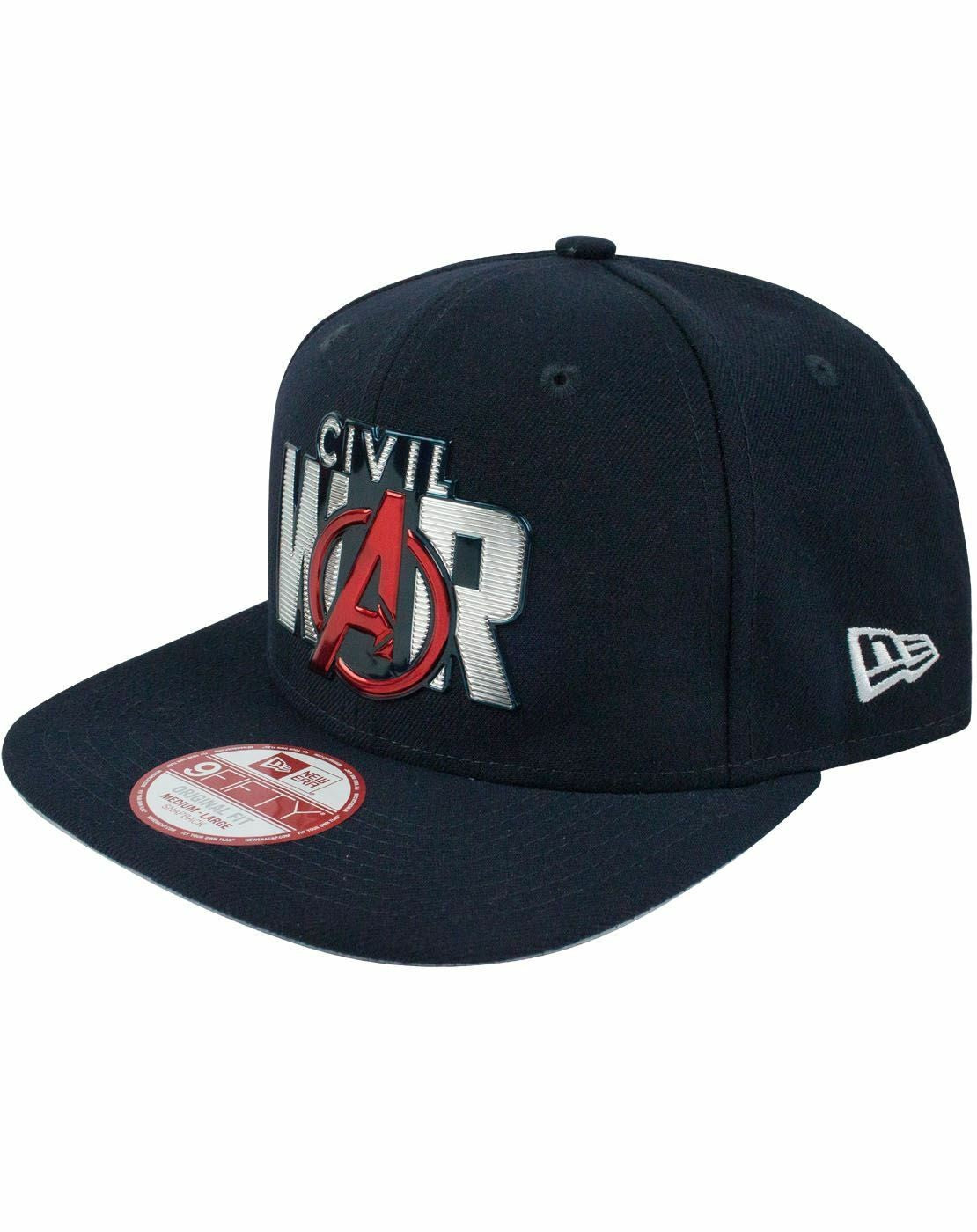 Marvel Snapback Flat Cap | Unisex Blue | Official Merch