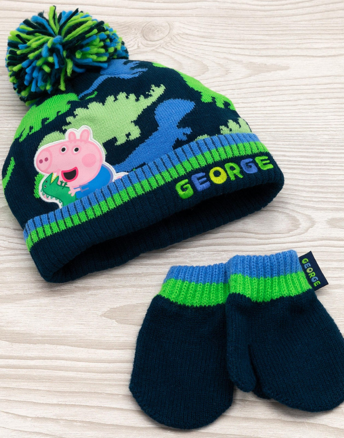 Peppa Pig Beanie and Gloves Set | Boys Blue | Official Merch