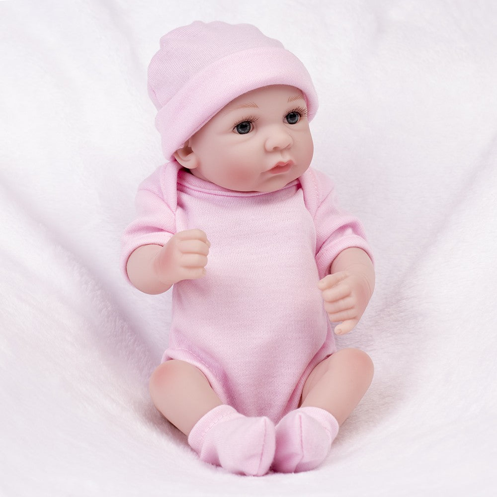 Lifelike Reborn Dolls Mini Girl/Boy/Twins Full Body Vinyl Silicone Newborn Baby