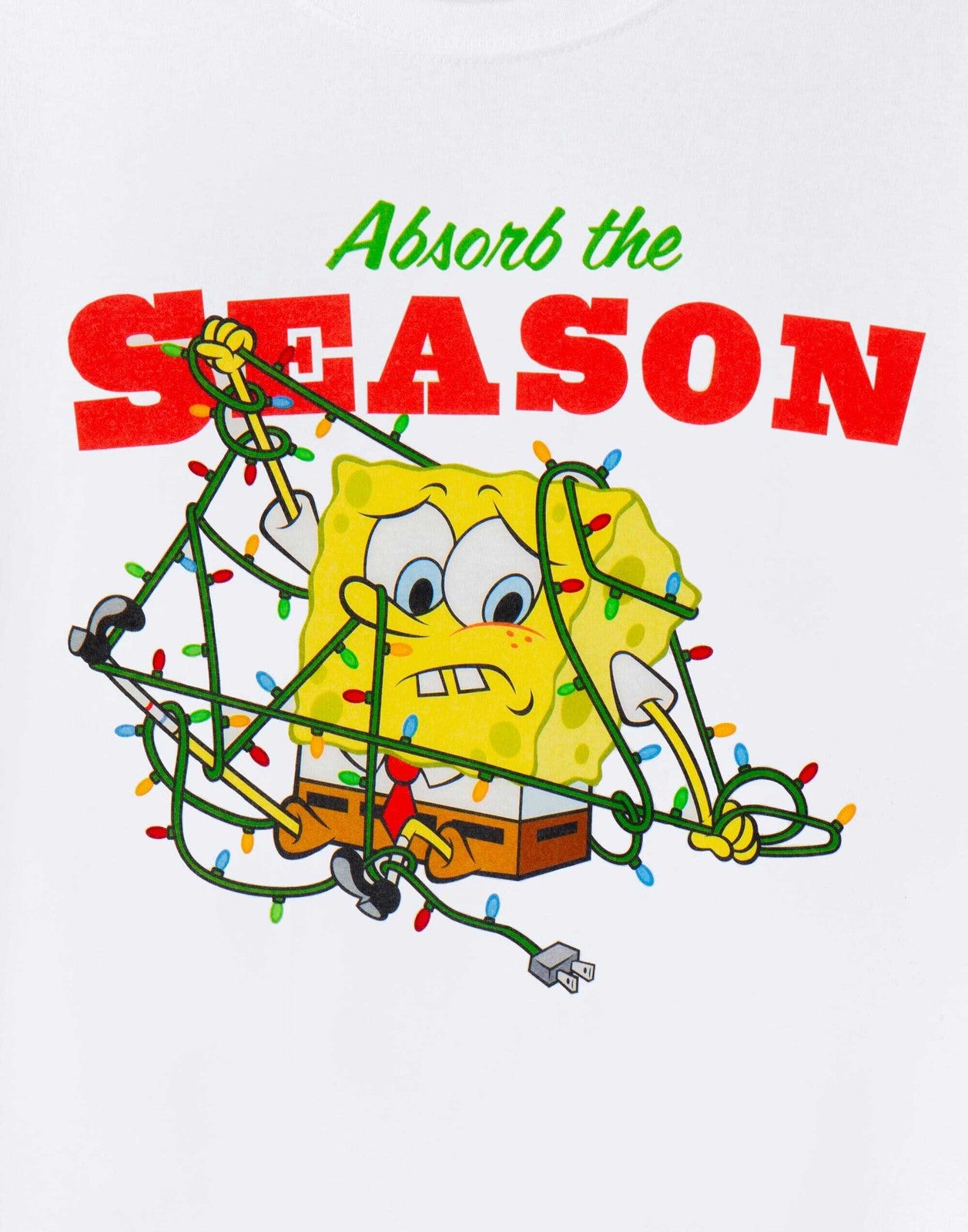 SpongeBob SquarePants Short Sleeved T-Shirt | Unisex White | Official Merch