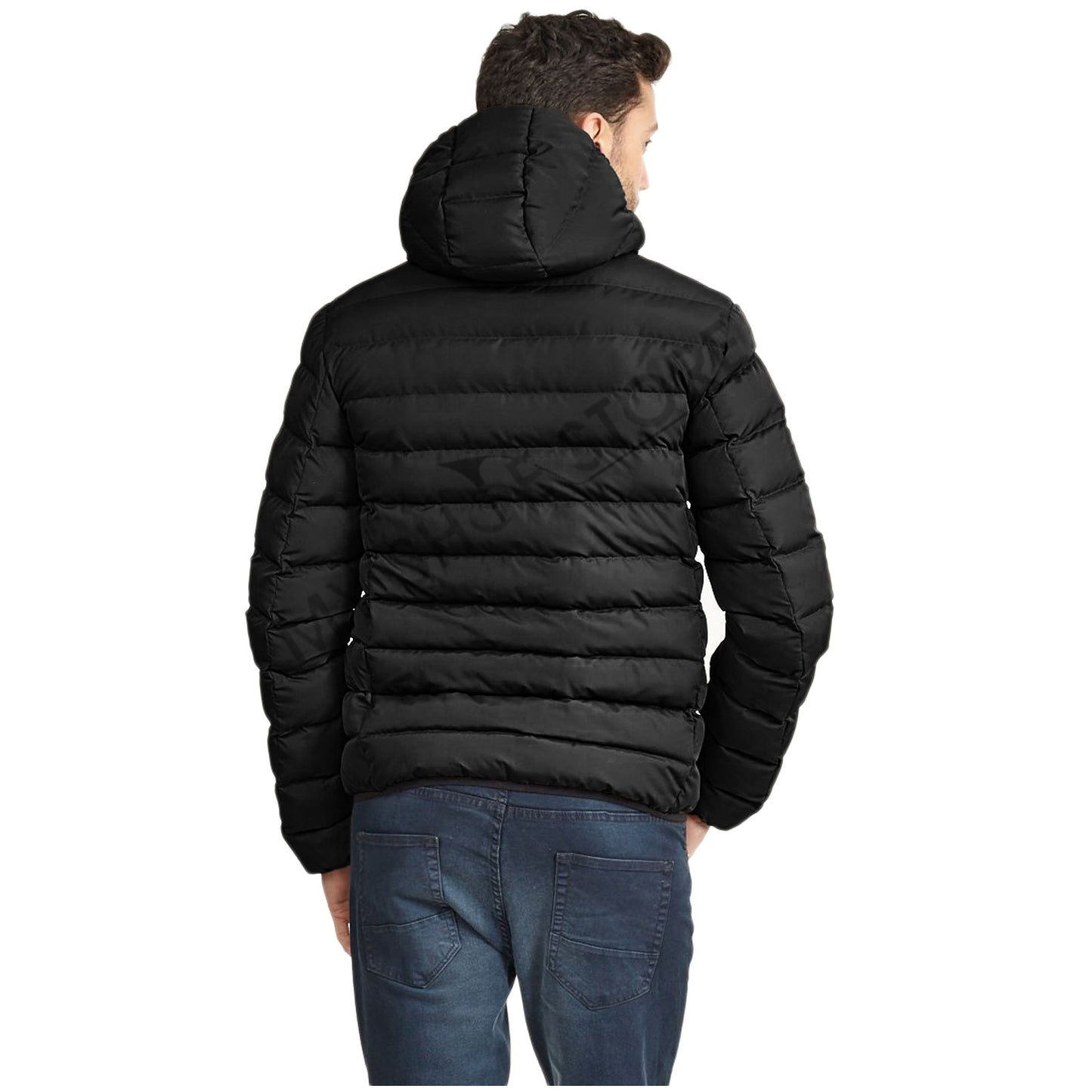 BRAVE SOUL MEN QUILTED HOODED PADDED BOMBER JACKET WARM BUBBLE PUFFER PUFFA COAT