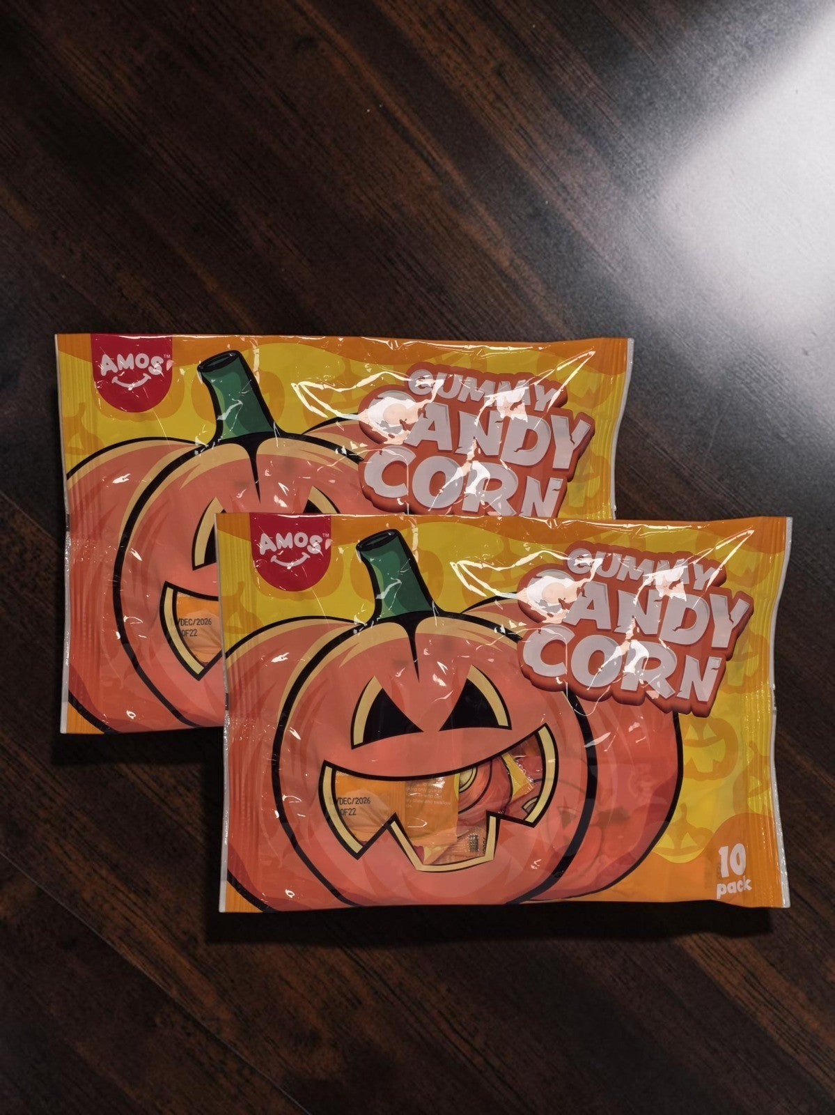 AMOS Gummy Candy Corn Halloween Sweets 10 Pack Trick or Treat Single or 2 Bags