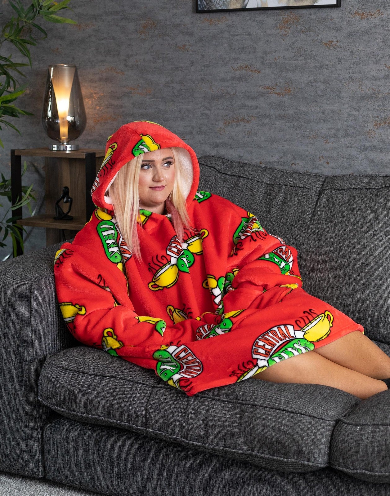Friends Blanket Hoodie | Unisex Red | Official Merch