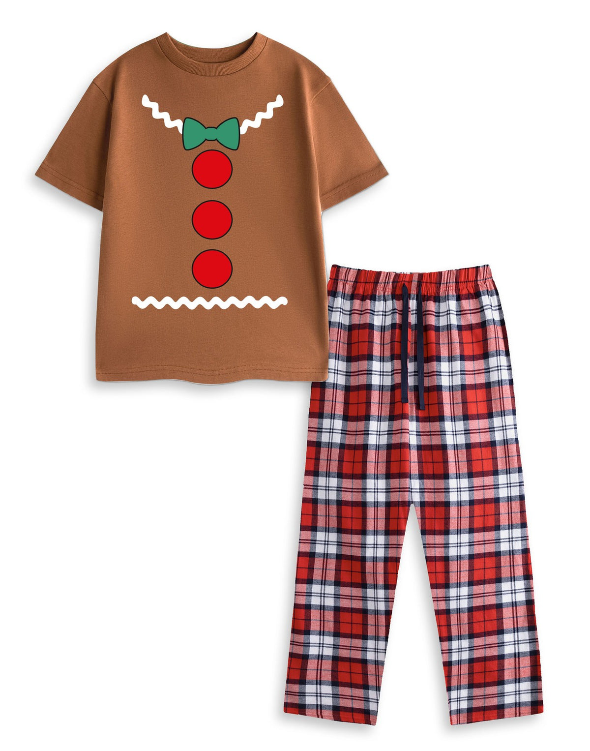 Show Me The Merch Short Sleeve Long Leg Pyjama Set | Unisex Kids Brown | Officia