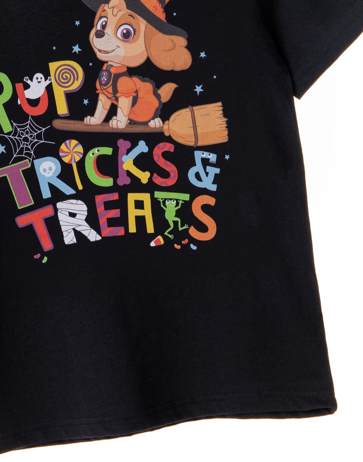Paw Patrol Short Sleeved T-Shirt | Girls Black | Official Merch
