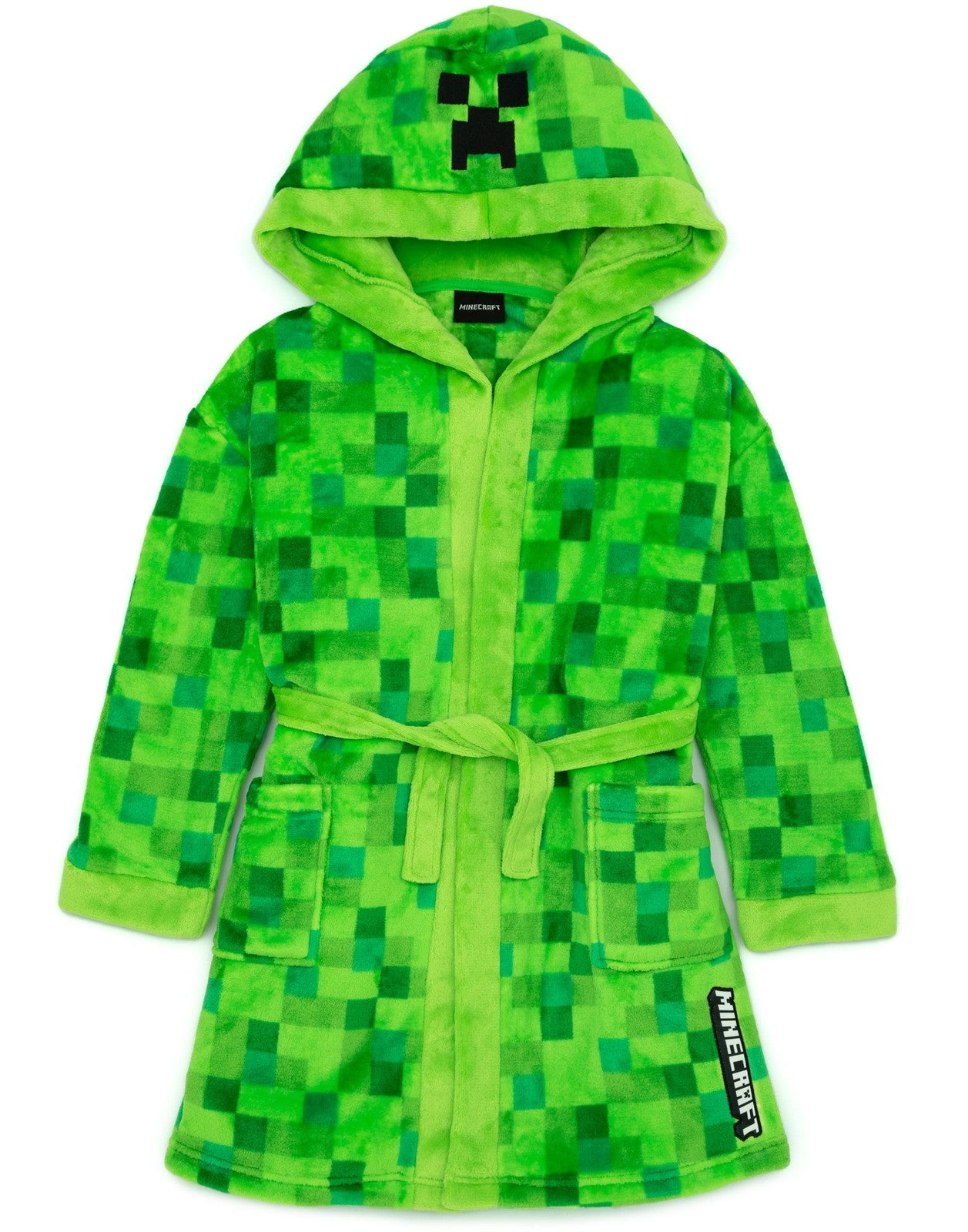 Minecraft Bathrobe | Unisex Kids Green Gaming | Official Merch