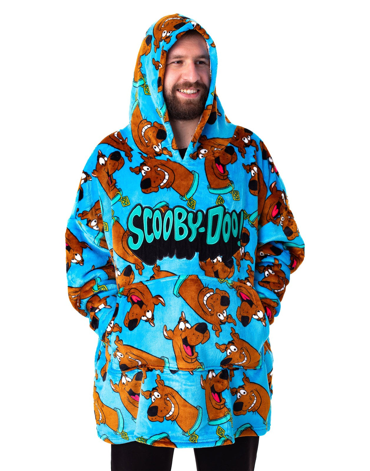 Scooby Doo Blanket Hoodie | Mens Blue | Official Merch