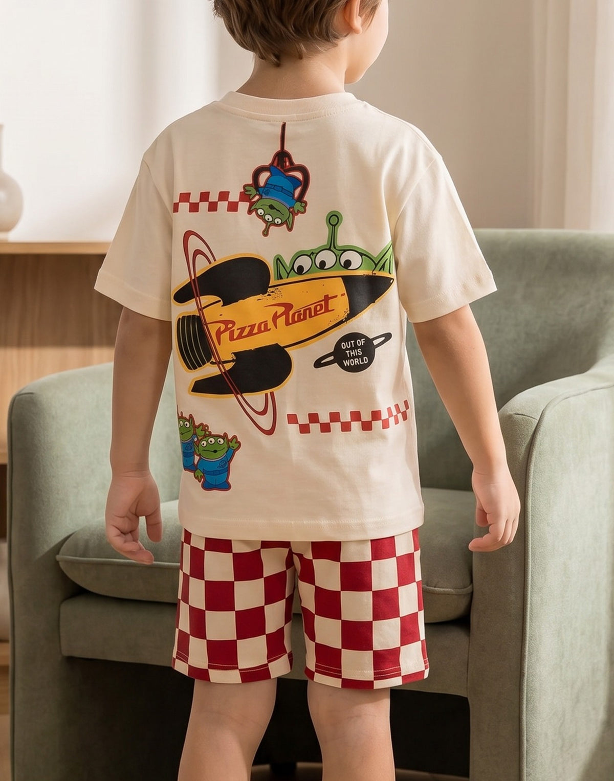 Disney T-Shirt and Shorts Set | Boys Beige | Official Merch