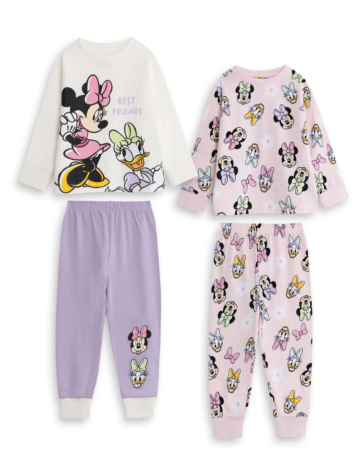 Disney Multi-Pack of 2 Long Sleeve Long Leg Pyjama Set | Girls Multicoloured | O