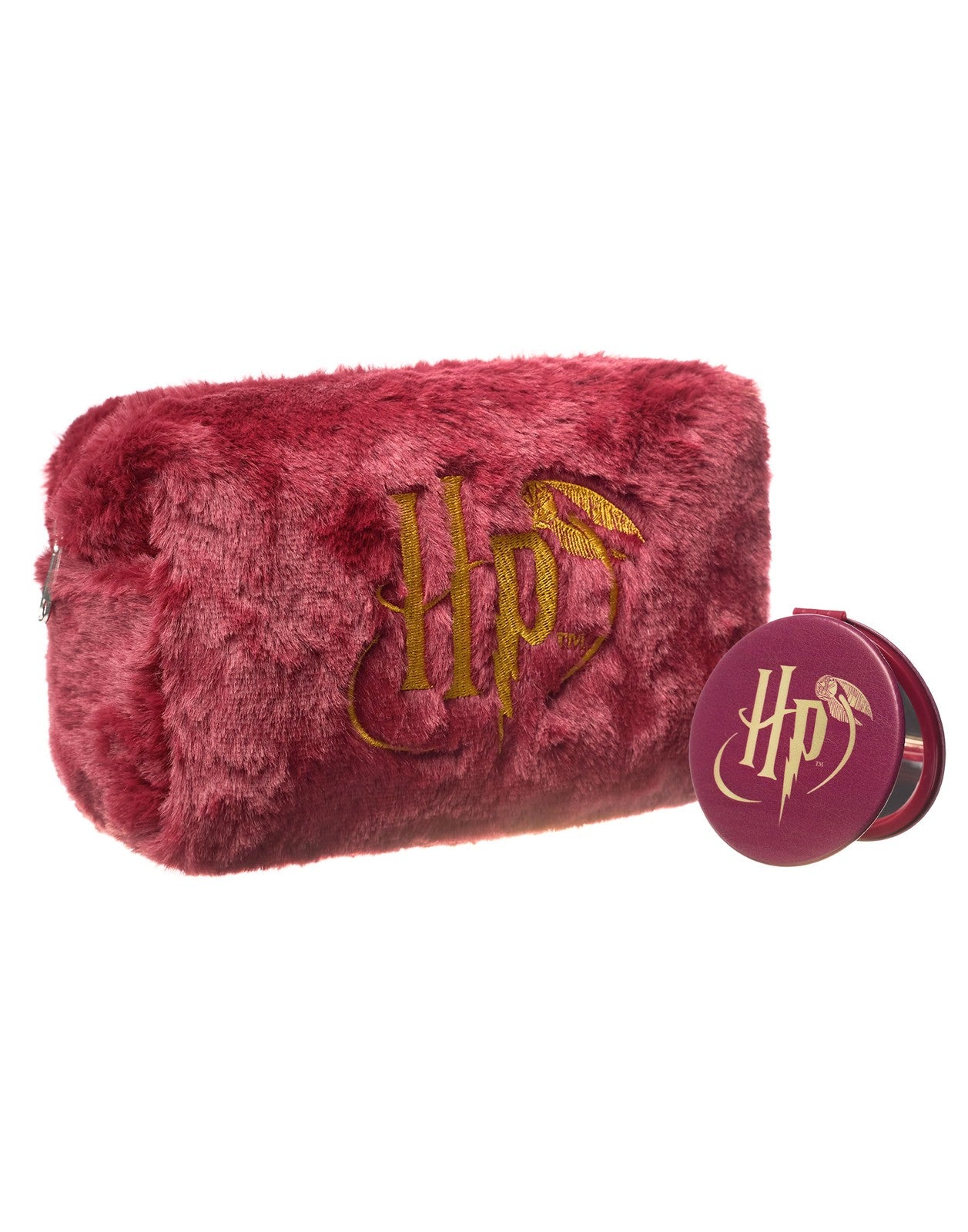 Harry Potter Makeup Bag and Mirror | Womens Burgundy | Official Merch