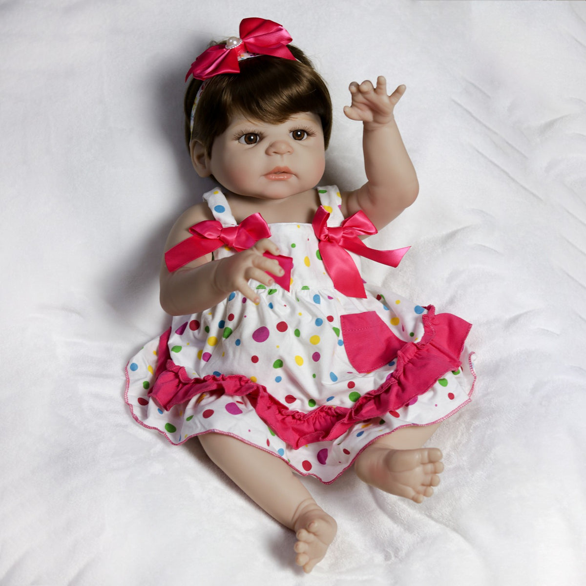 Lifelike Reborn Dolls Full Body Vinyl Silicone Newborn Toddler Girl Doll Gift UK