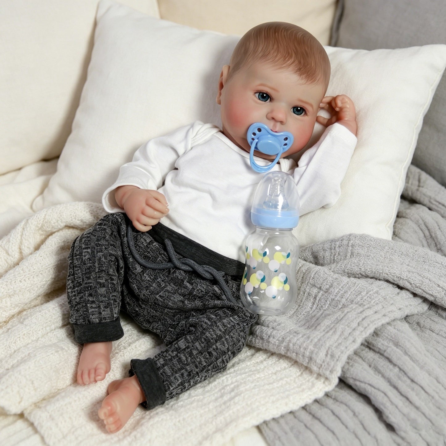 Real Life Reborn Baby Boy Doll Full Body Vinyl Silicone Newborn Babies Xmas Gift