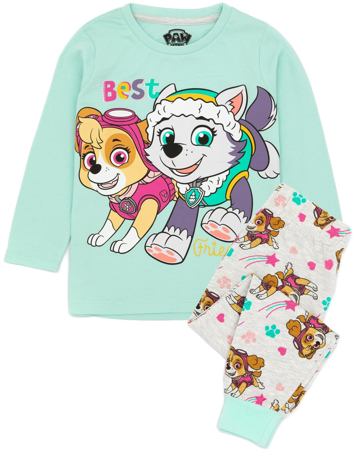 Paw Patrol Long Sleeve Long Leg Pyjama Set | Girls Blue | Official Merch