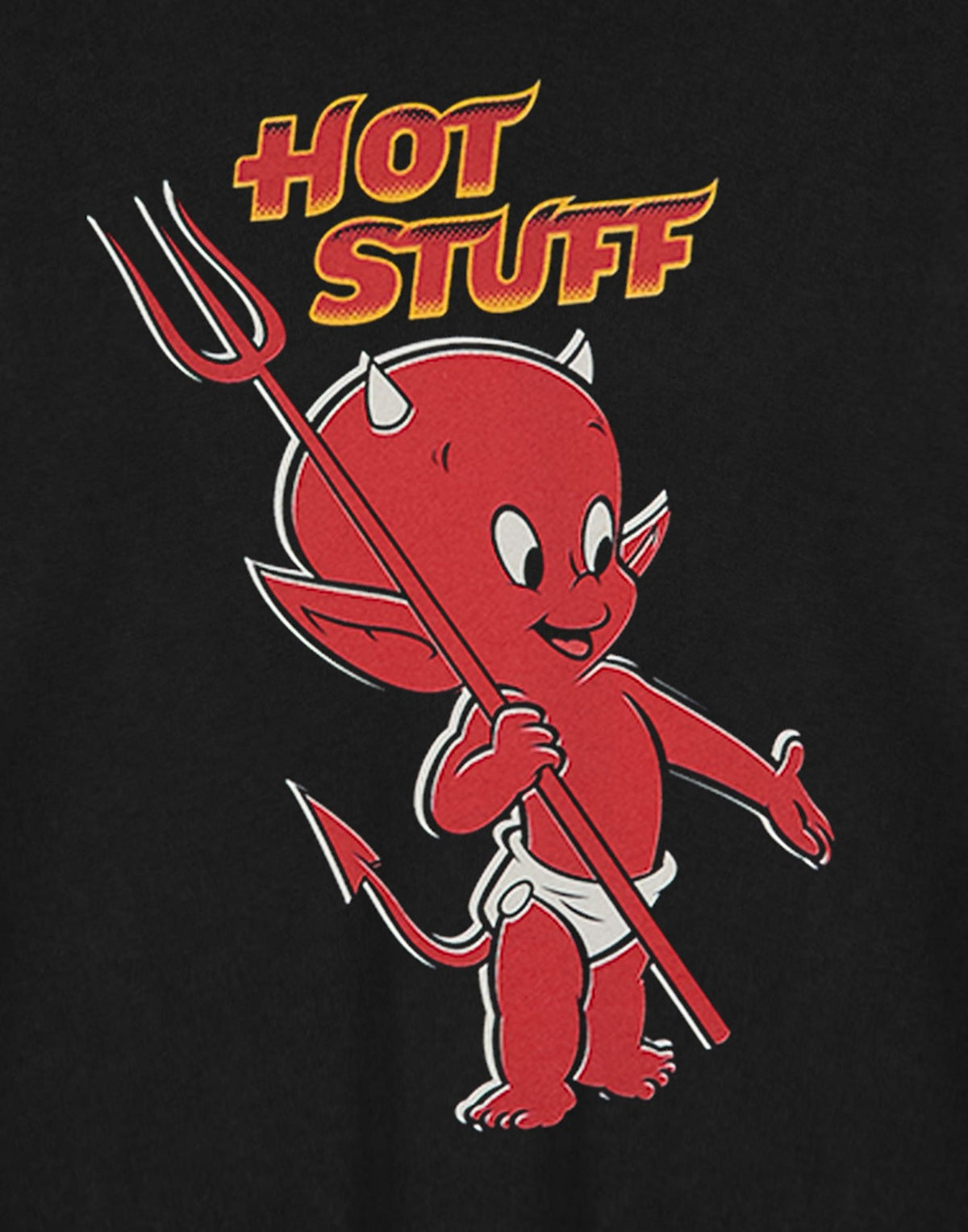 Hot Stuff Cropped Short Sleeved T-Shirt | Womens Black | Official Merch