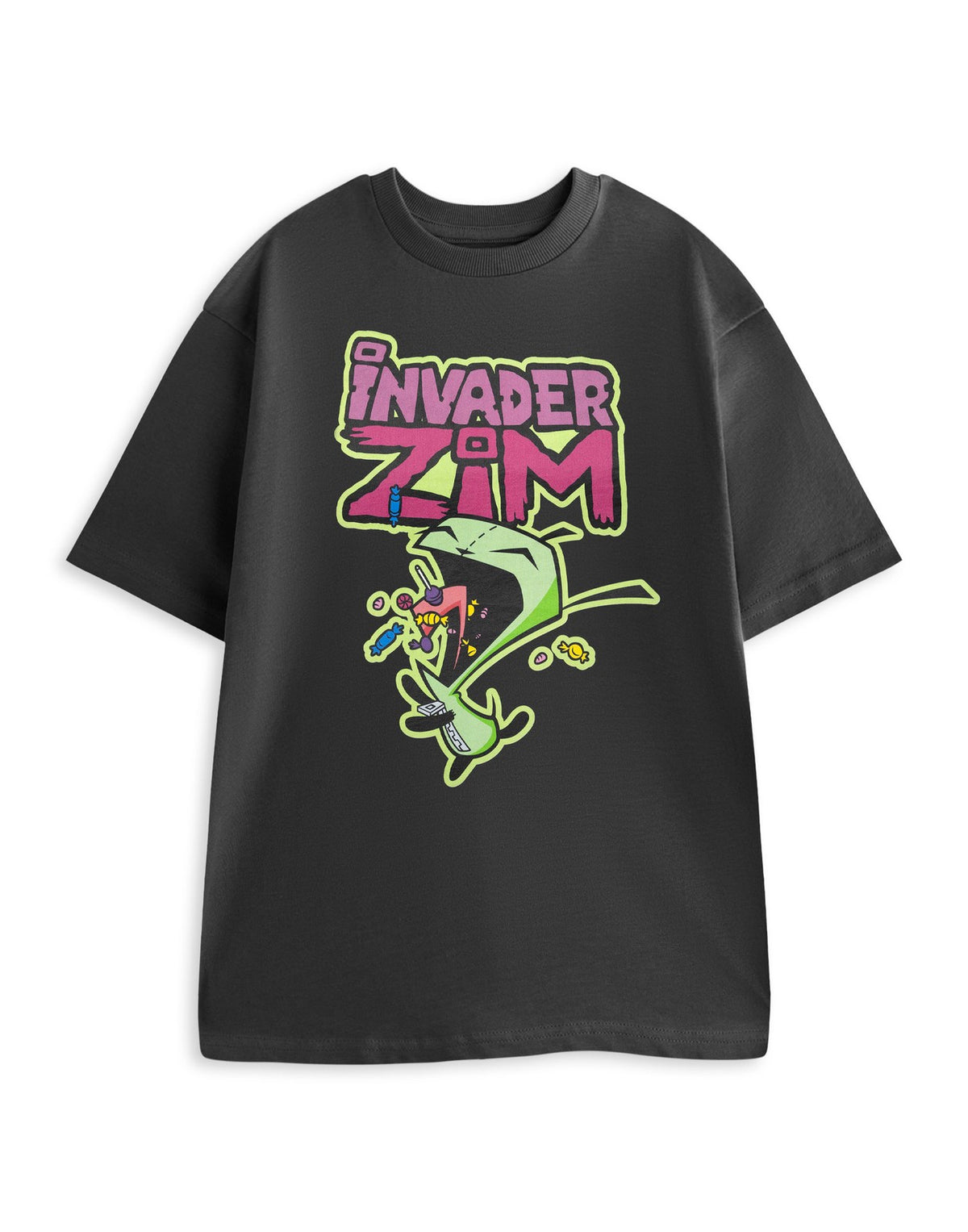 Invader Zim Short Sleeved T-Shirt | Mens Charcoal | Official Merch