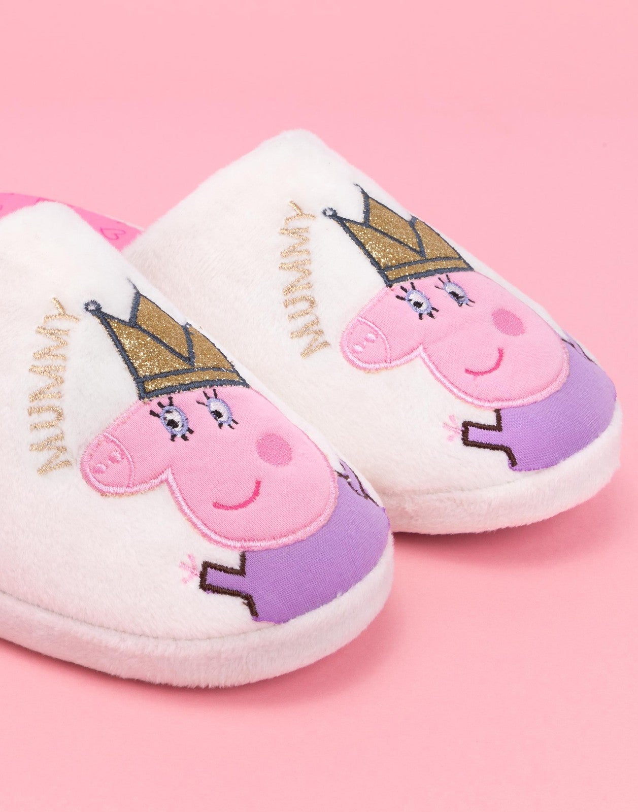 Peppa Pig Mule Slippers | Womens White | Official Merch
