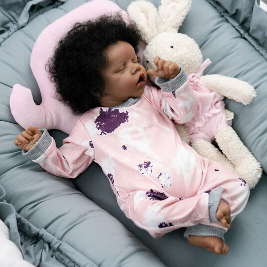 16inch Realistic Reborn Dolls Newborn African American Girl Birthday Xmas Gift