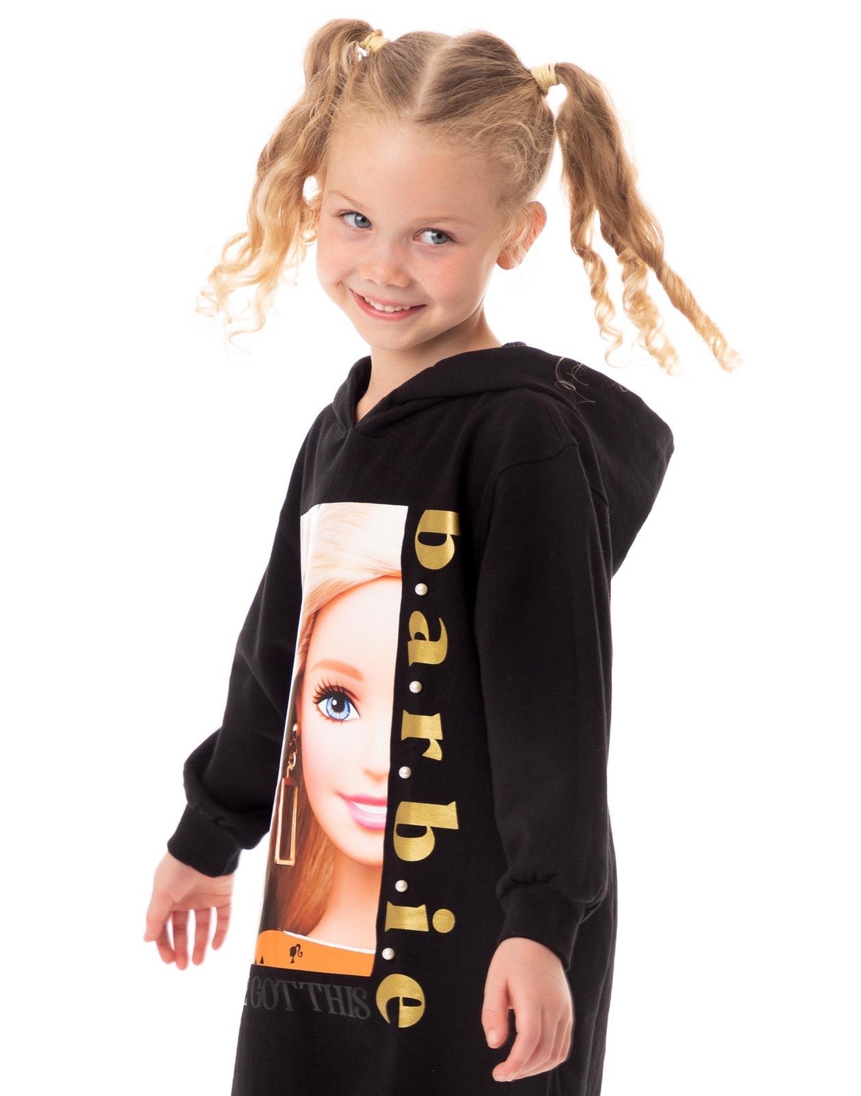 Barbie Hoodie | Girls Black | Official Merch