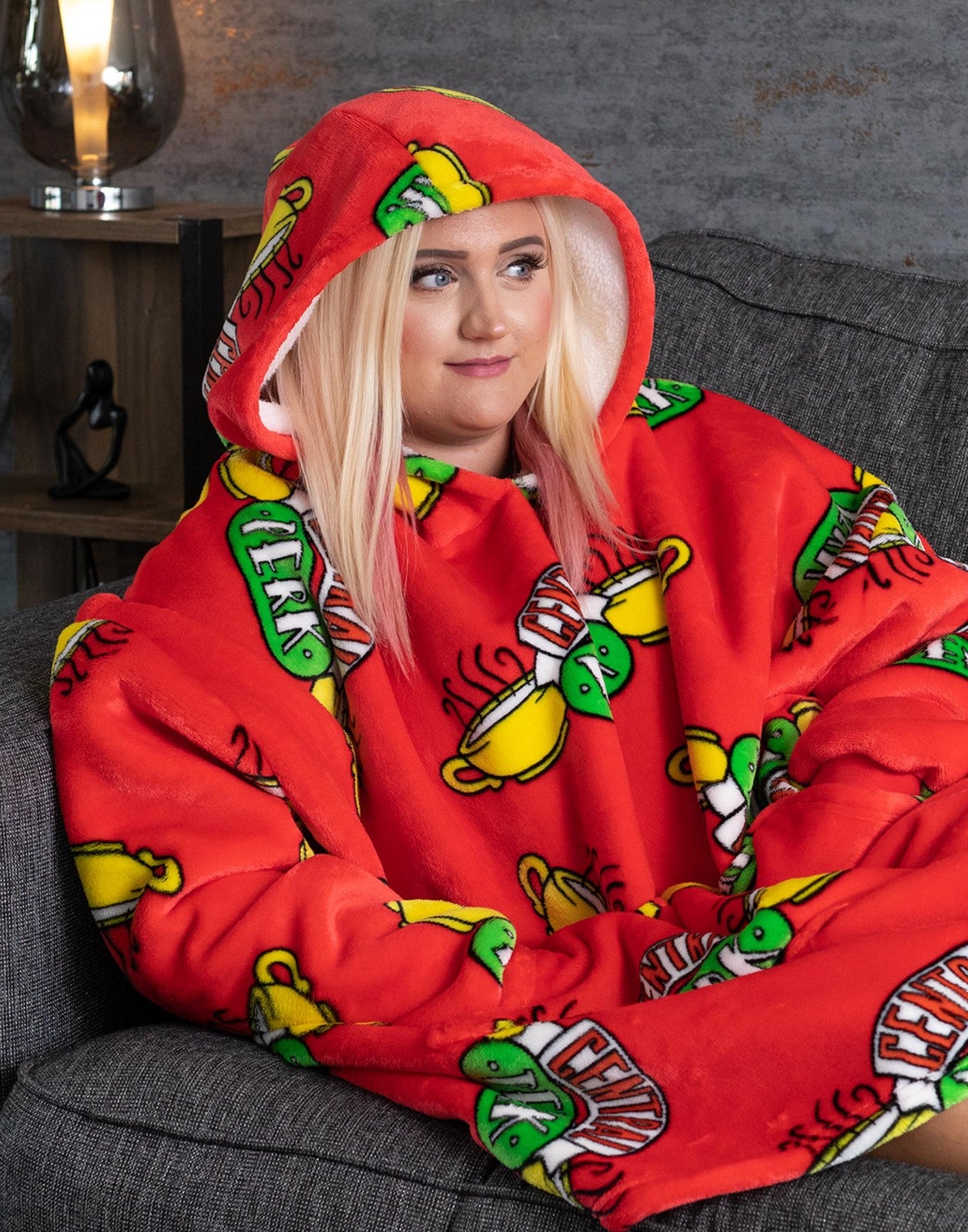 Friends Blanket Hoodie | Unisex Red | Official Merch