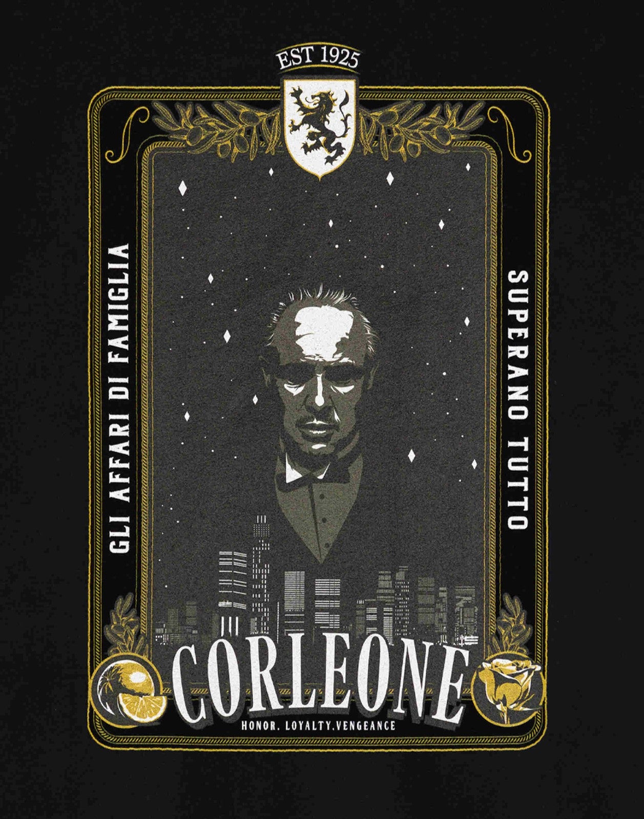 The Godfather Short Sleeved T-Shirt | Mens Black | Official Merch