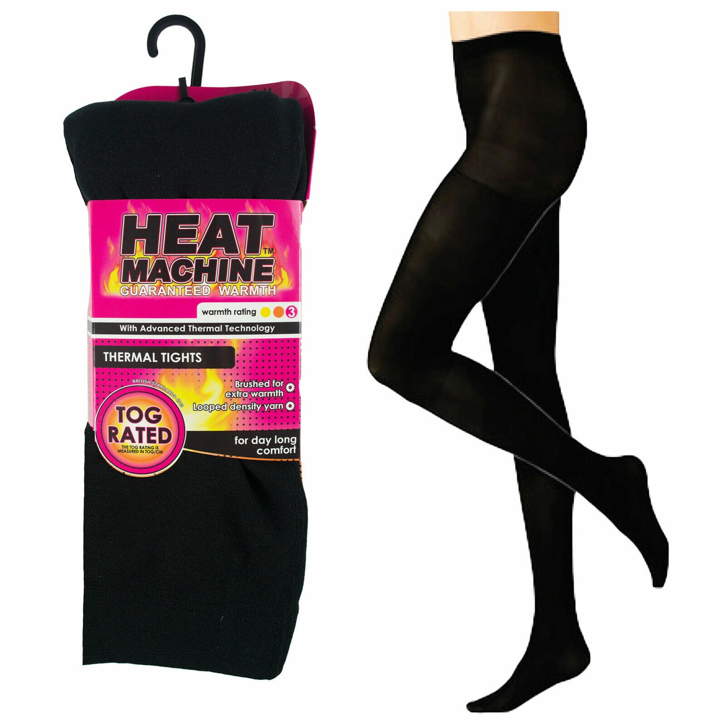 LADIES WINTER THERMAL TOG RATED HEAT MACHINE BRUSHED INSIDE LEGGINGS WARM TIGHT