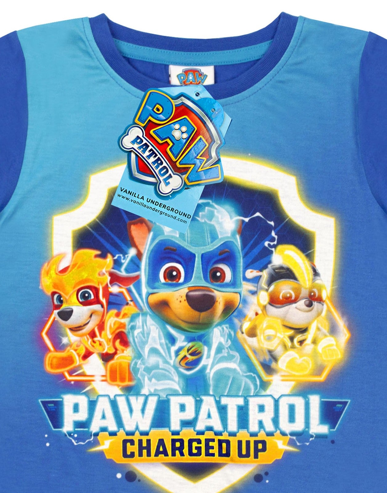 Paw Patrol Short Sleeve Long Leg Pyjama Set | Boys Blue | Official Merch