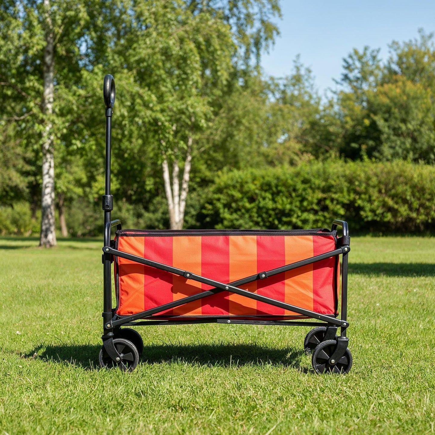OHS Garden Folding Trolley Cart Outdoor Storage Camping Grocery Shopping