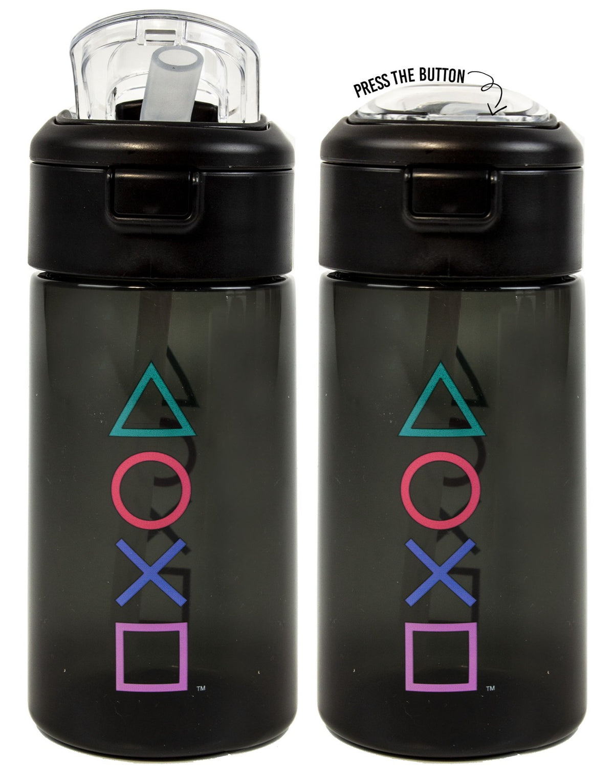 PlayStation Spout Water Bottle | Womens Black | Official Merch