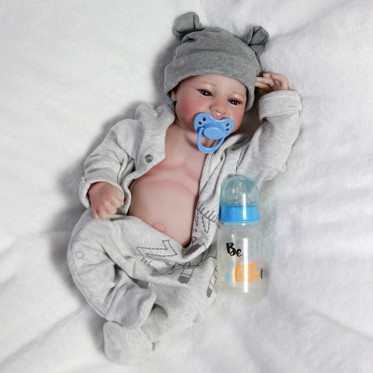 Lifelike Full Vinyl Silicone Body Boy Doll Reborn Newborn Baby Dolls Handmade