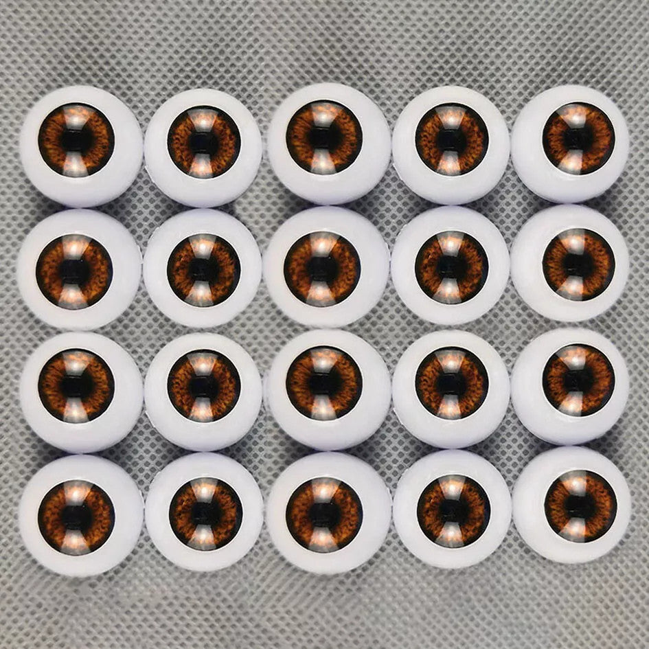 10 Pairs Half Round Acrylic Eyes Eyeballs for Reborn Baby Dolls Kit DIY Repair