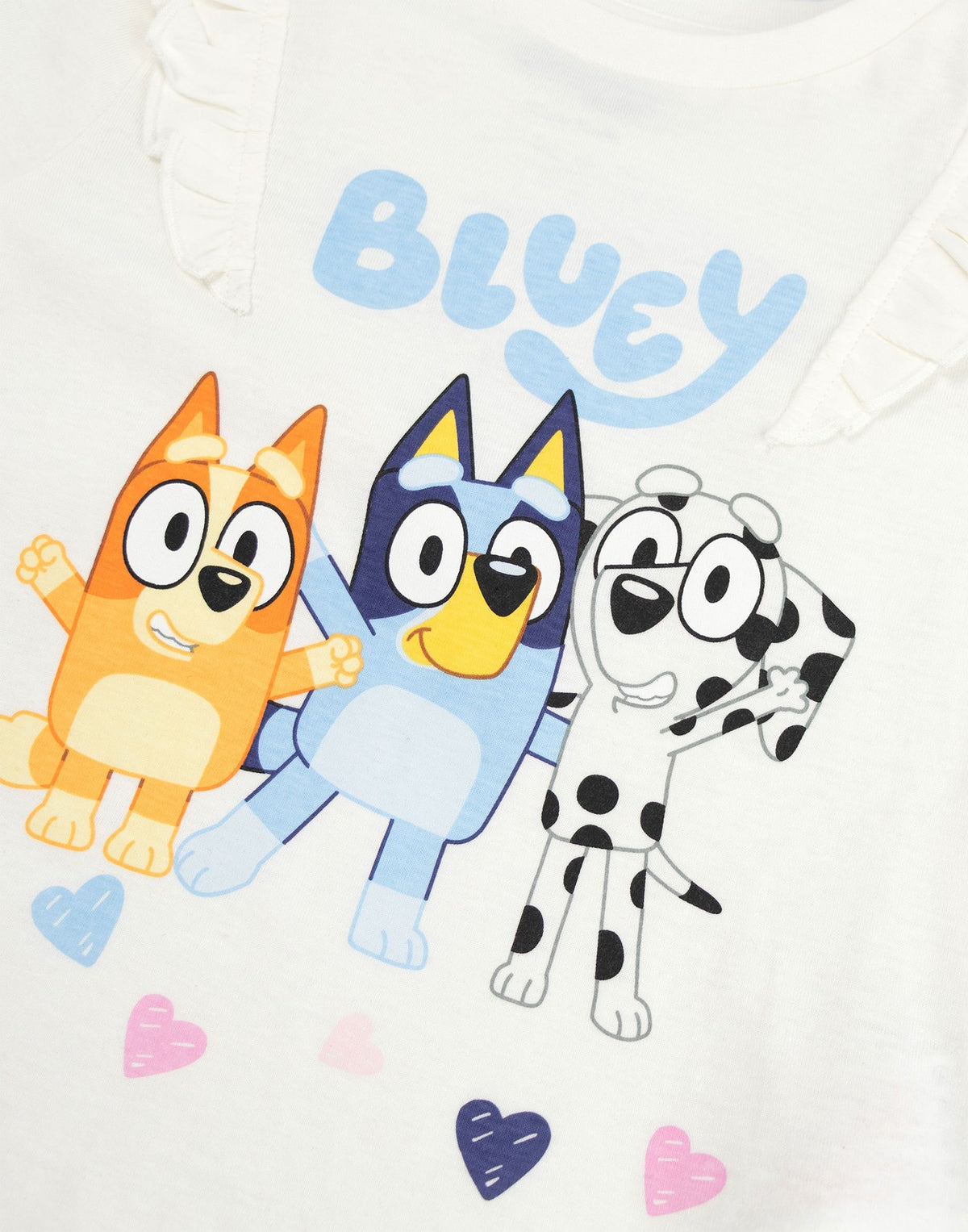 Bluey Long Sleeve Long Leg Pyjama Set | Girls Cream | Official Merch