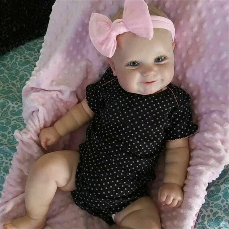 Realistic Reborn Baby Dolls Newborn Girl Doll Vinyl Silicone Lifelike Xmas Gift