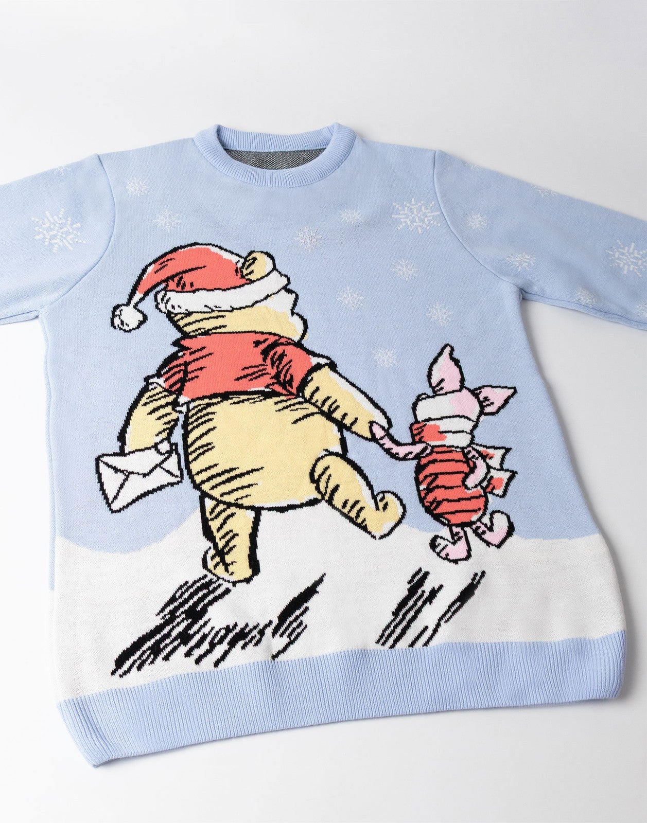 Winnie the Pooh Christmas Jumper | Womens Blue | Official Merch