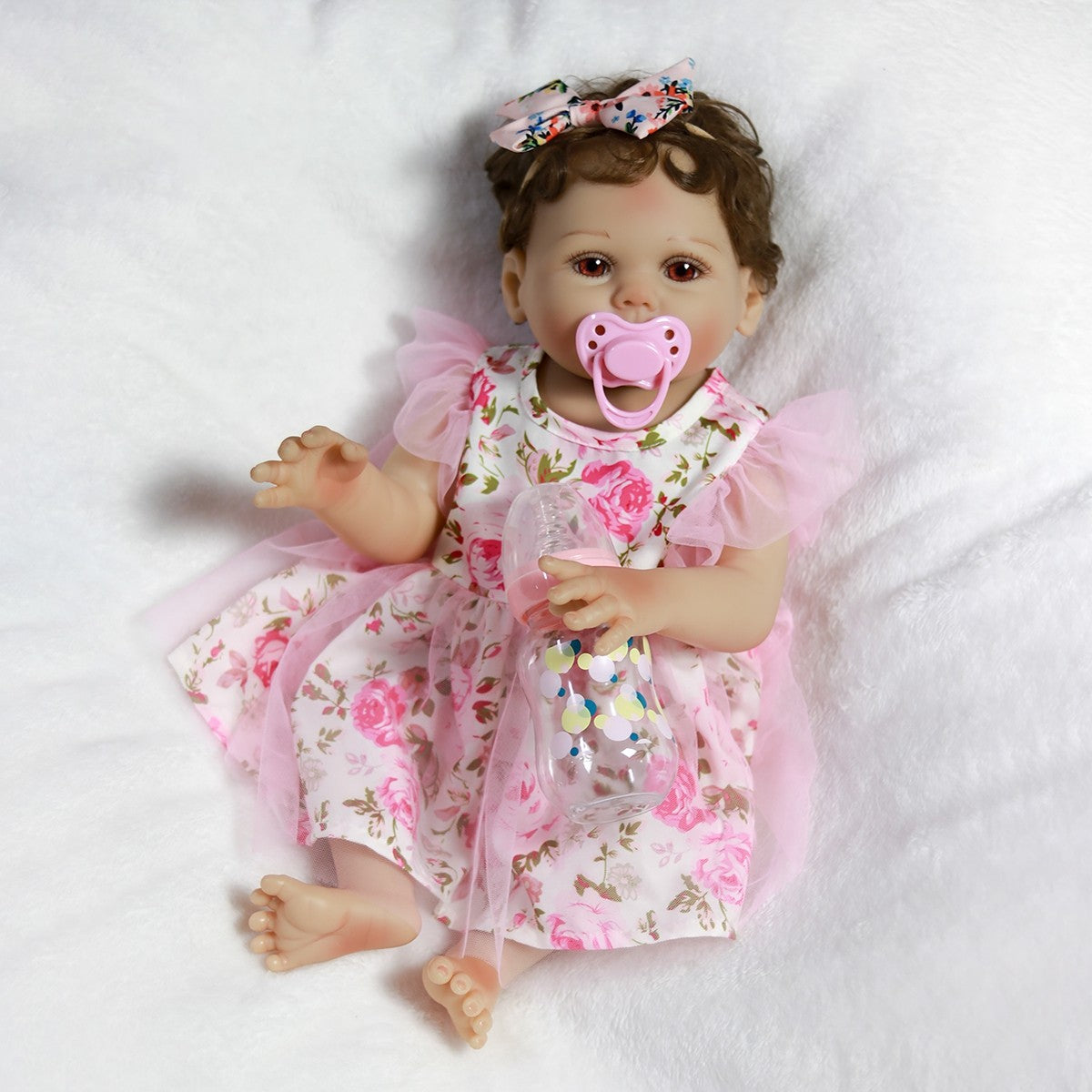 Realistic Reborn Doll Full Body Vinyl Silicone Twins Handmade Newborn Baby Girl