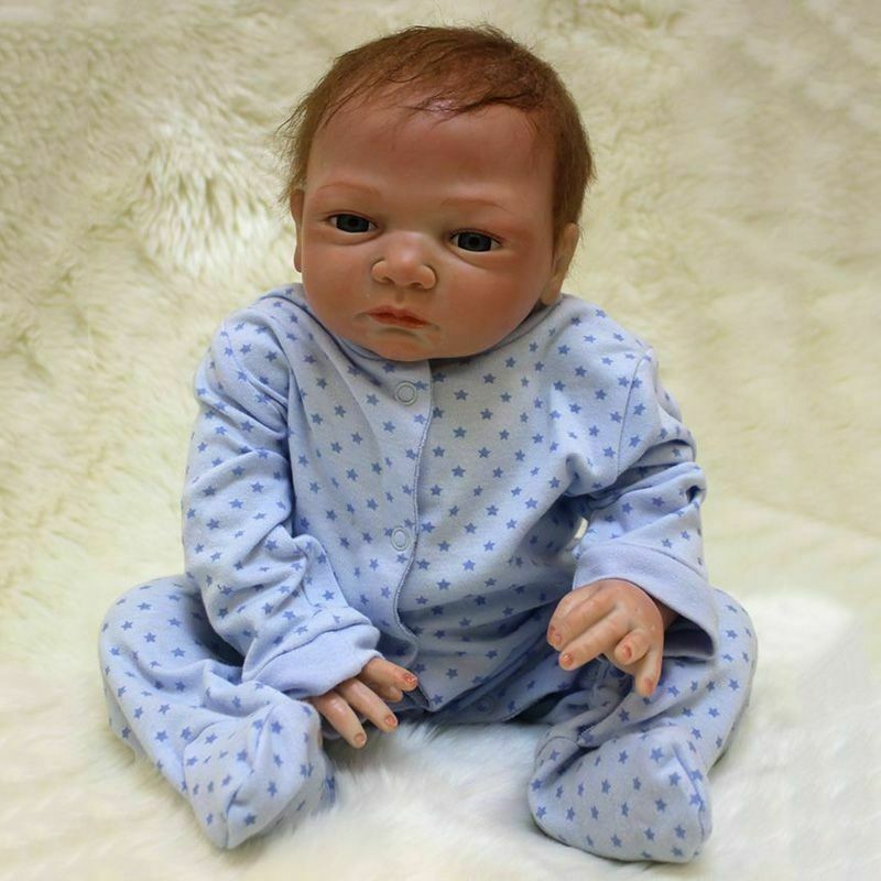 Real Life Reborn Baby Dolls Boy Silicone Vinyl Handmade Newborn Doll Cloth Body
