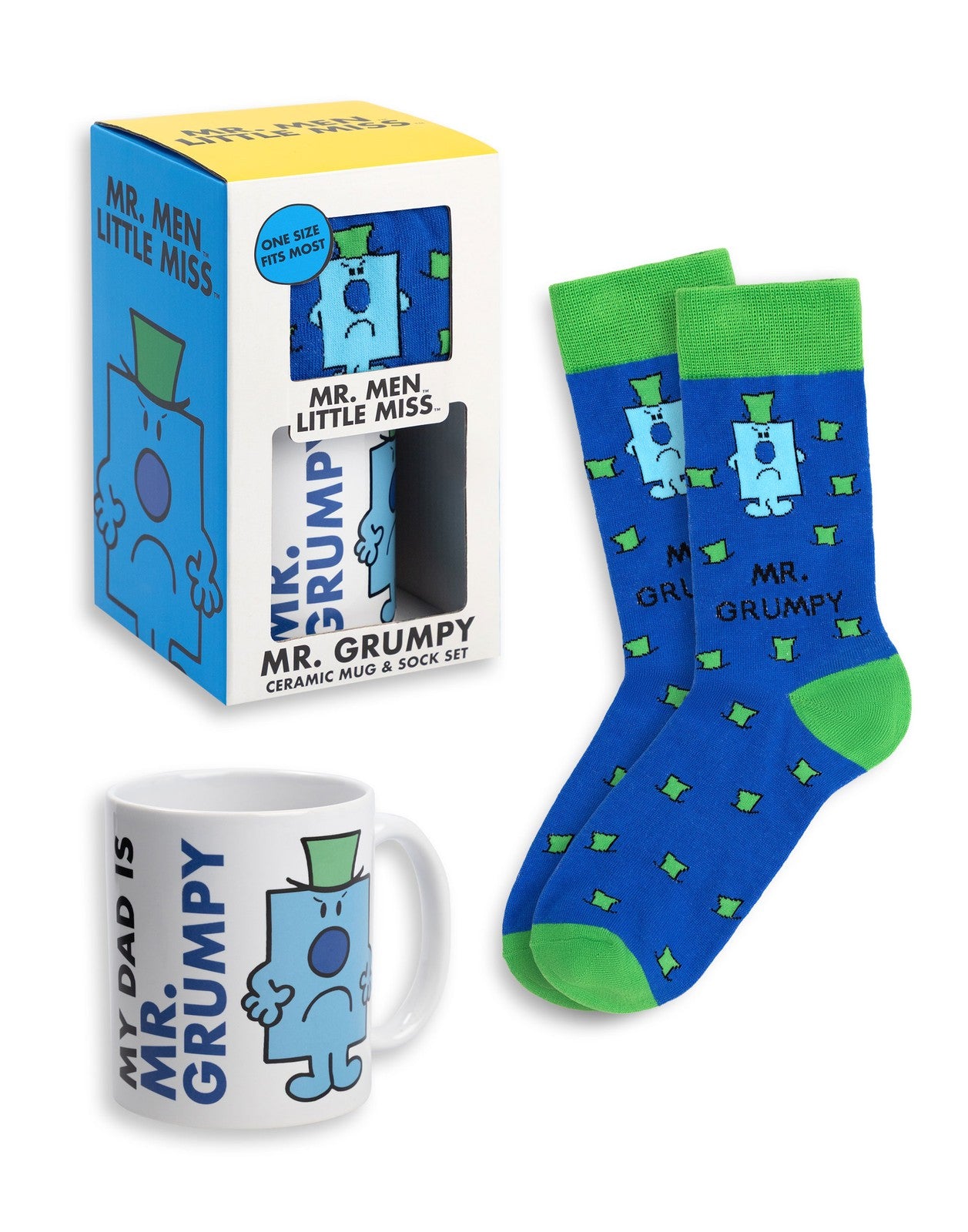 Mr. Men Mug and Sock Gift Set | Mens Blue | Official Merch