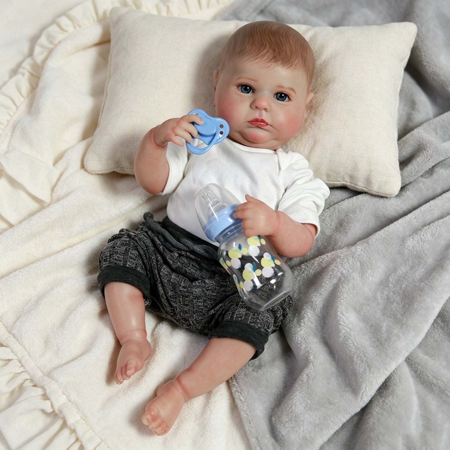 Real Life Reborn Baby Boy Doll Full Body Vinyl Silicone Newborn Babies Xmas Gift