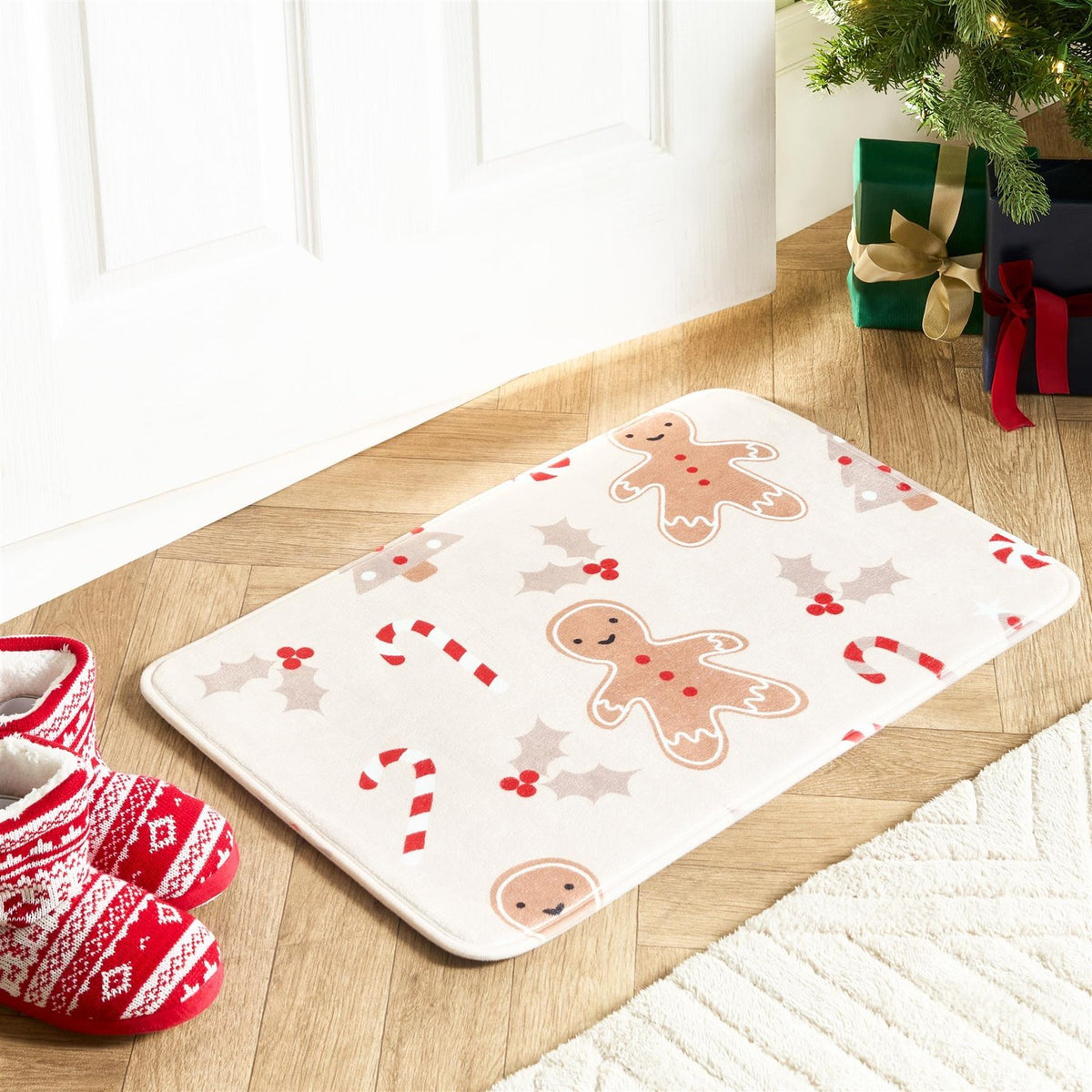 OHS Print Doormat Runner Xmas Festive Decorative Hallway Rug Kitchen Floor Mat