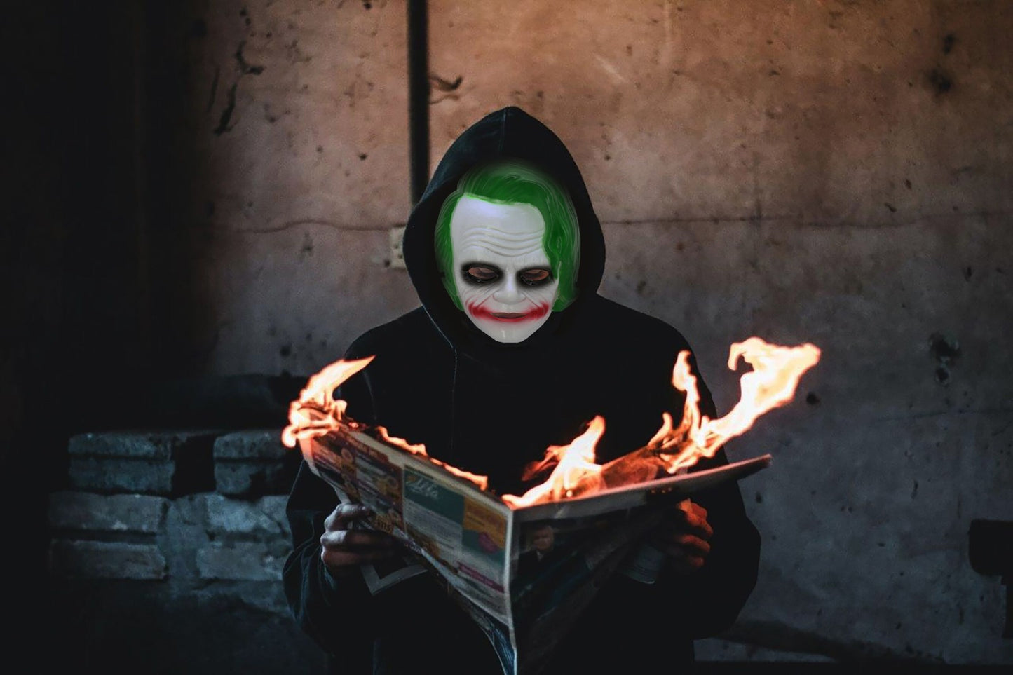 The Joker Mask Halloween Costume Adult Outfit Fancy Dress Scary Spooky Horror