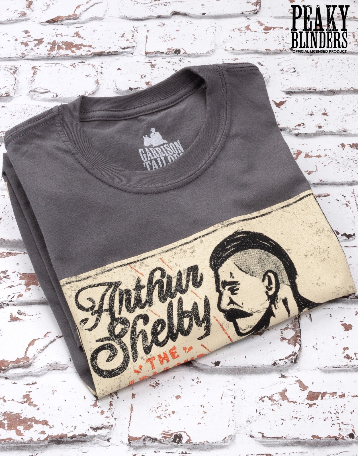 Peaky Blinders Short Sleeved T-Shirt | Mens Grey | Official Merch