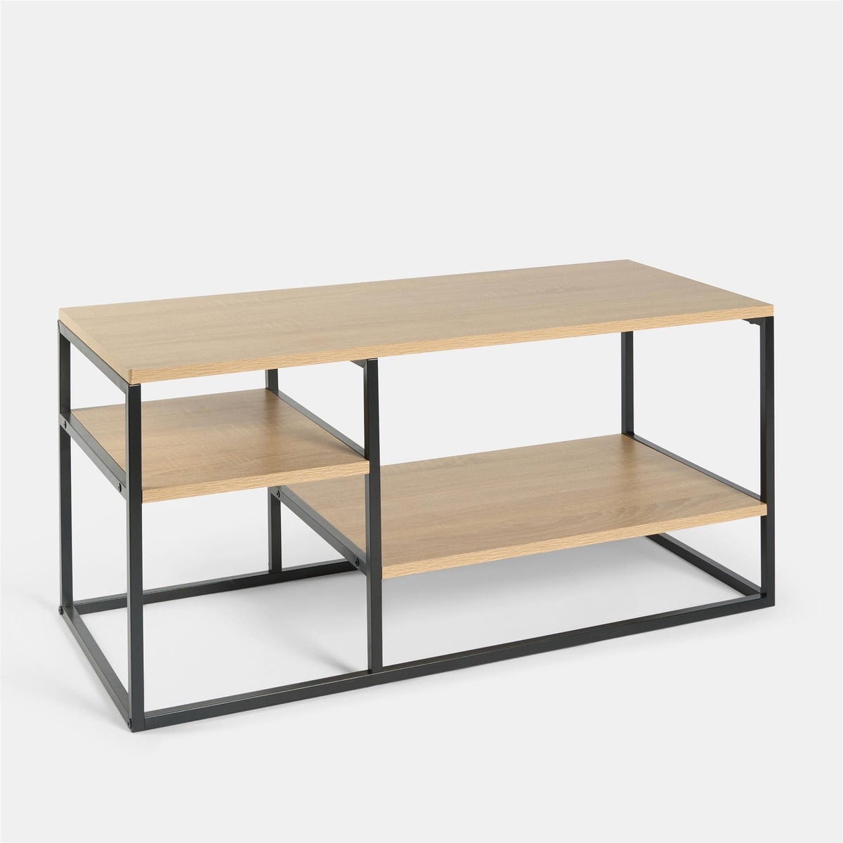 OHS Manhattan TV Stand Engineered Wood Shelves Entertainment Unit