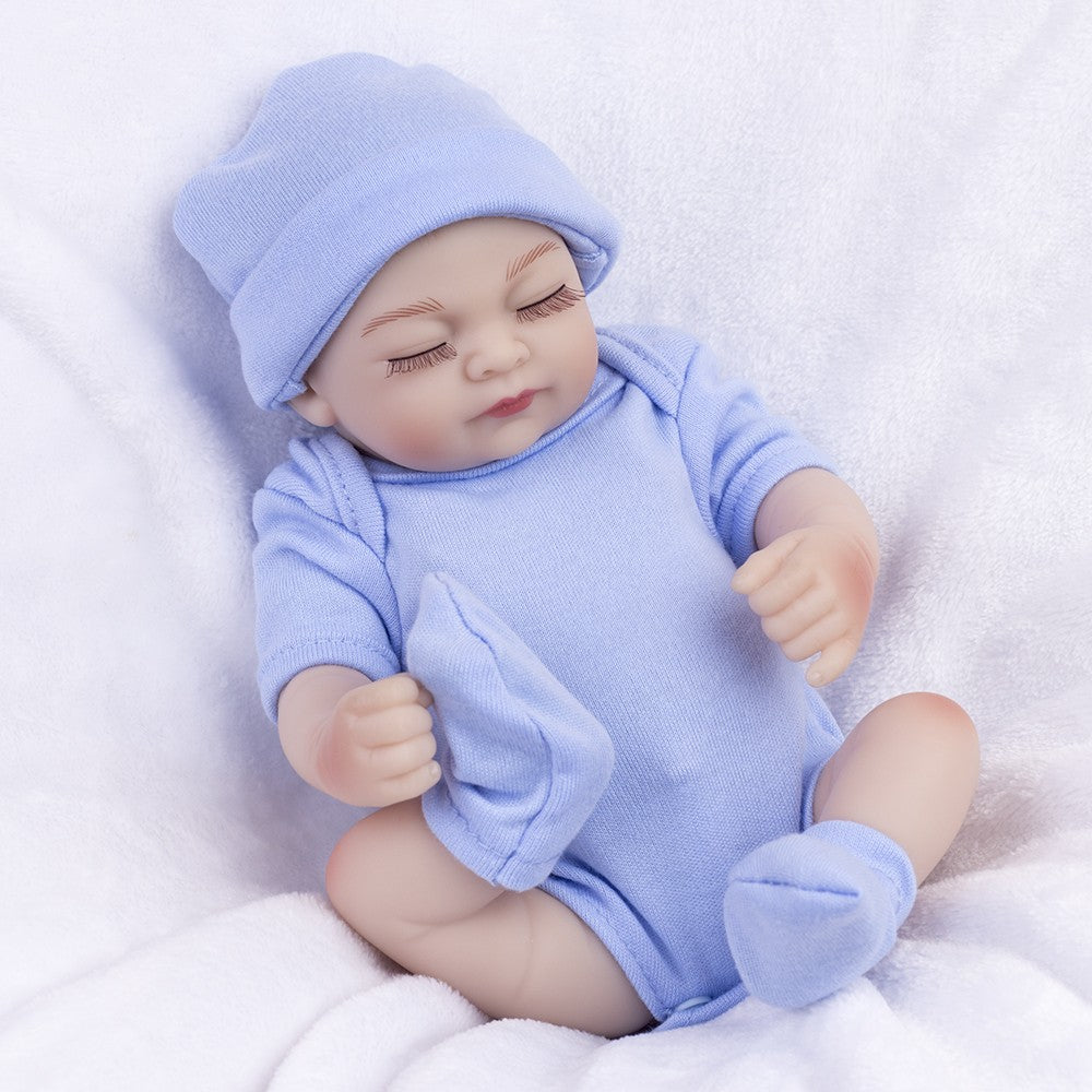 Lifelike Reborn Dolls Mini Girl/Boy/Twins Full Body Vinyl Silicone Newborn Baby