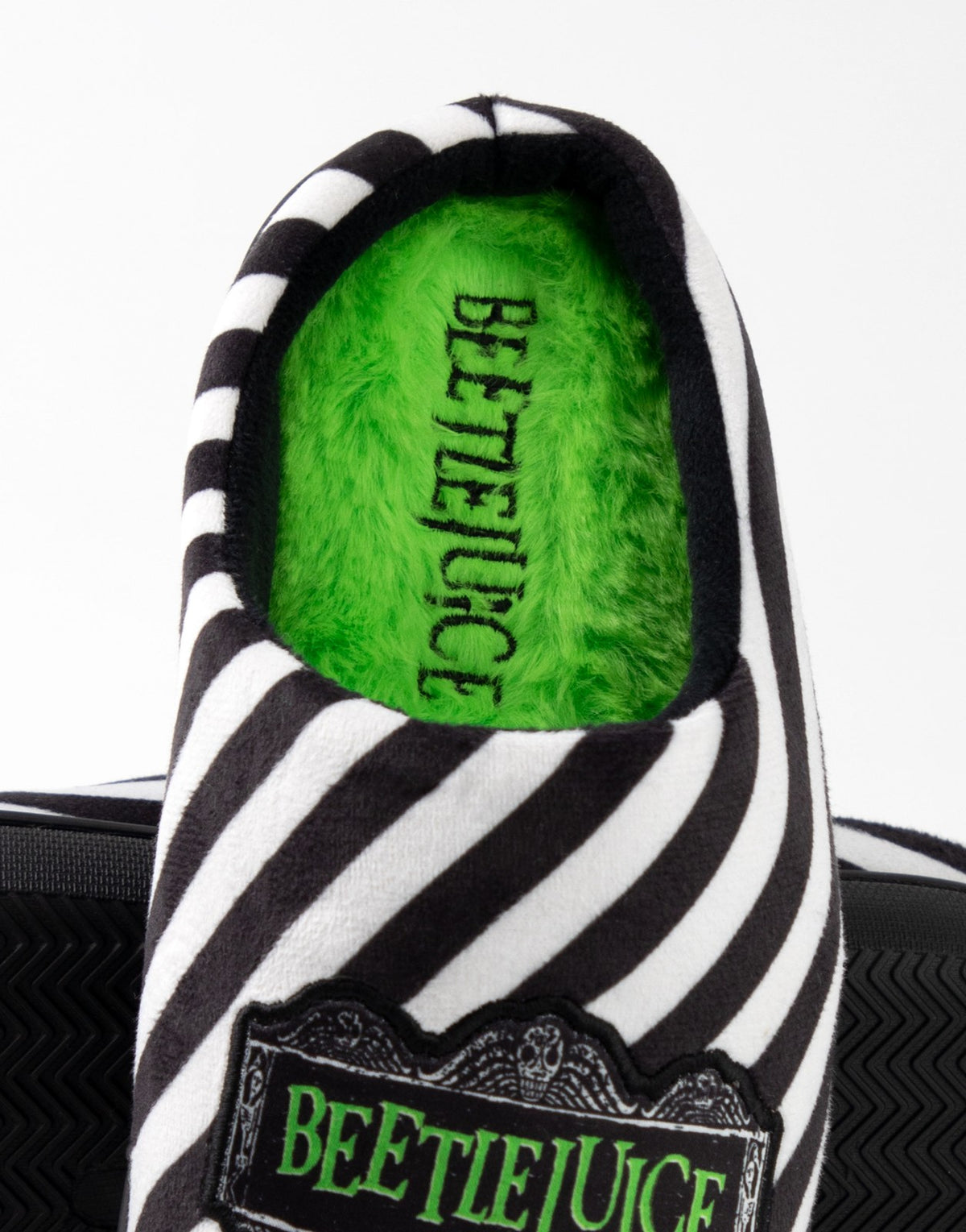 Beetlejuice Mule Slippers | Unisex Black | Official Merch