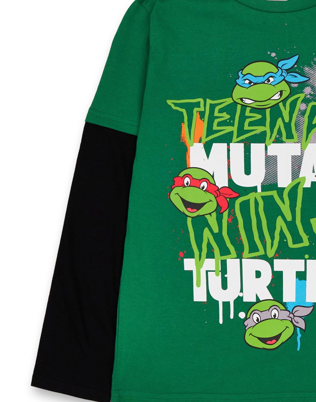 Teenage Mutant Ninja Turtles Long Sleeved T-Shirt | Boys Green | Official Merch