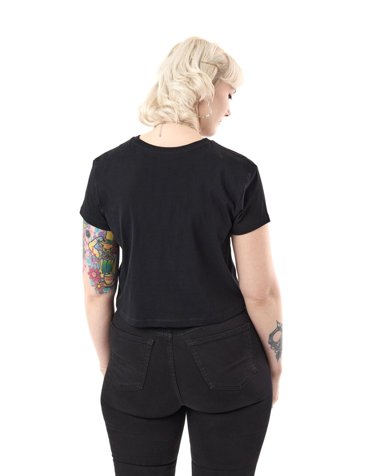 Exorcist Cropped Short Sleeved T-Shirt | Womens Black | Official Merch