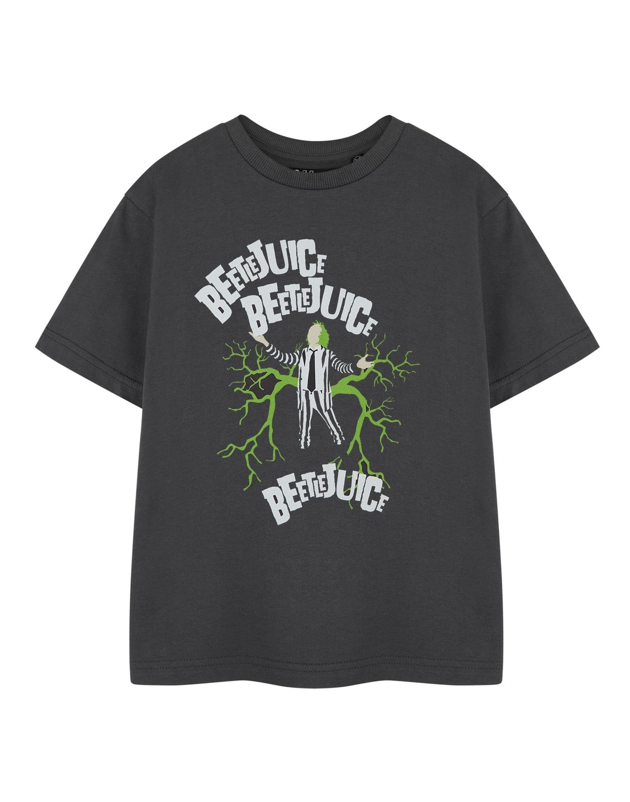 Beetlejuice Short Sleeved T-Shirt | Unisex Kids Charcoal | Official Merch