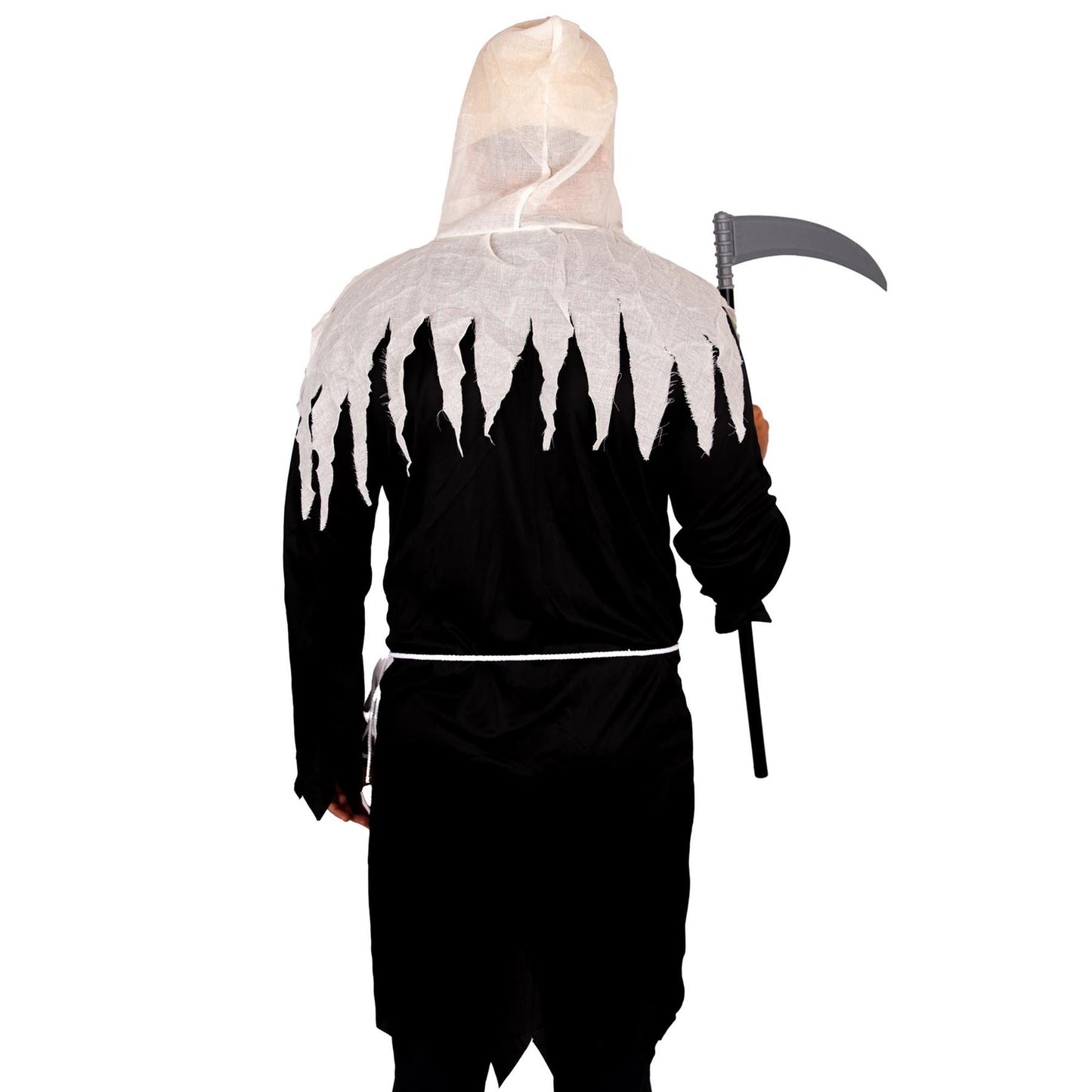 Halloween Costume Large Fancy Dress Party Scary Skeleton Grim Reaper Black White