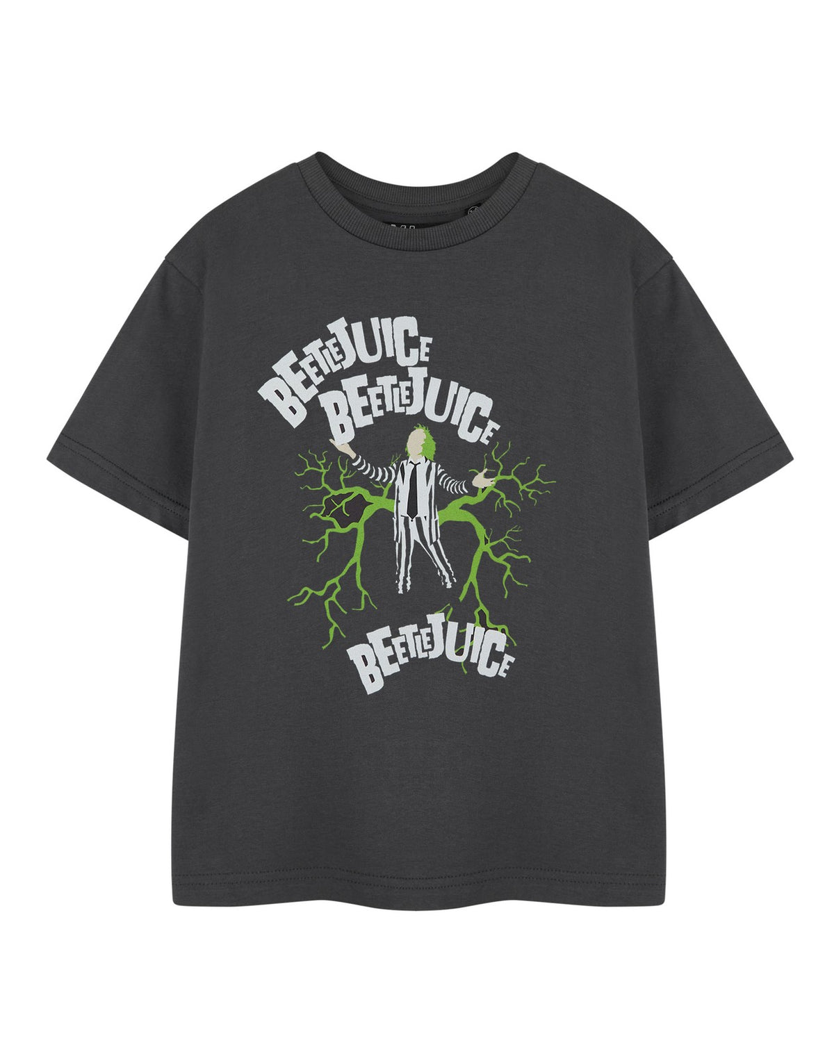 Beetlejuice Short Sleeved T-Shirt | Unisex Kids Charcoal | Official Merch