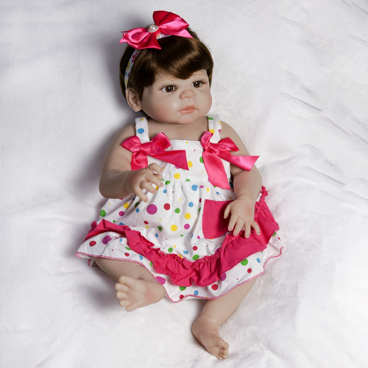 Lifelike Reborn Dolls Full Body Vinyl Silicone Newborn Toddler Girl Doll Gift UK